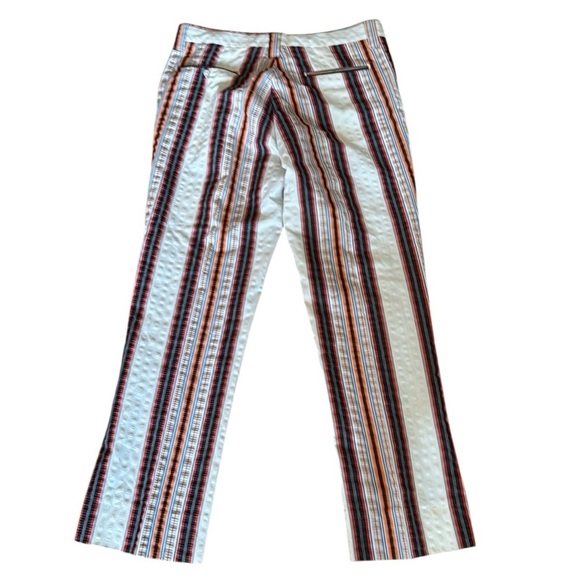 Farah Y2K White and Red Casual Striped Vintage Pants size Large - Picture 2 of 4